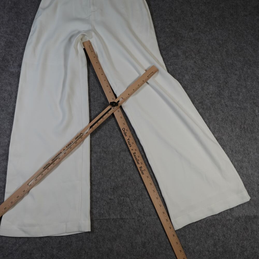 Reformation Pants Womens 6 Faye Lined Wide Leg High Rise Ivory - Picture 5 of 15